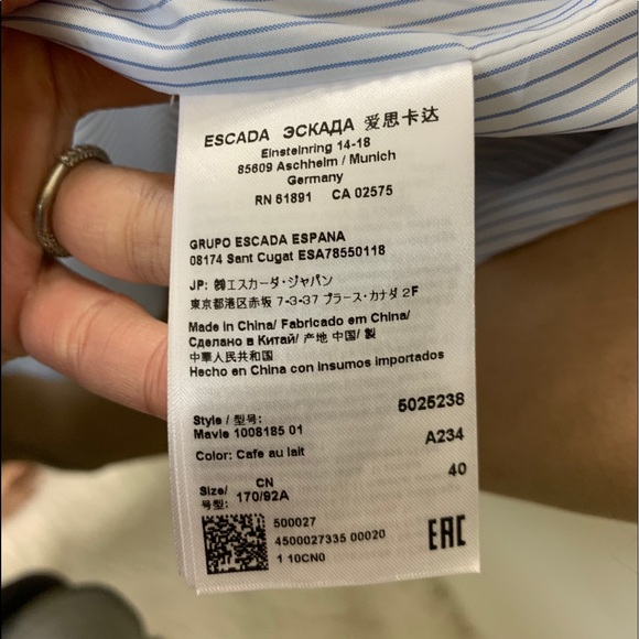 Escada Sport two-tone trench coat - Picture 4 of 11